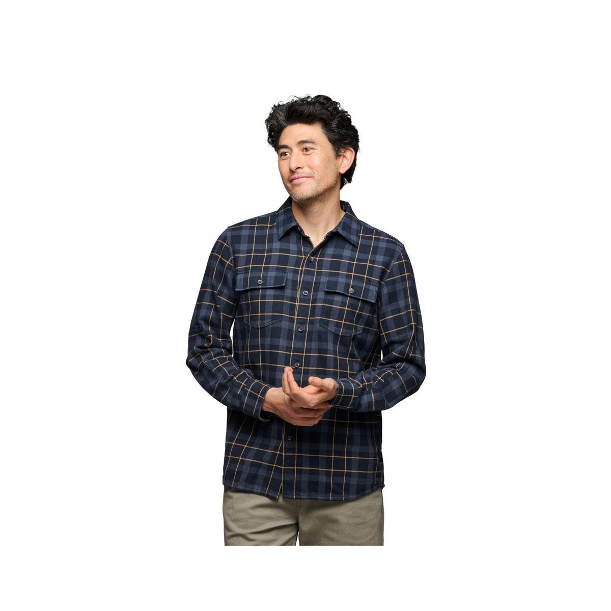 Black Diamond Project Twill Long Sleeve Shirt Men's in Charcoal and Black